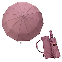 Однотонный зонт автомат на 12 карбоновых спиц антиветер от Toprain, нежно-розовый, 0912-2