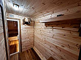 Дерев'яна мобільна Баня-Квадро "Трансформер" 7 метрів. Стіл трансформується у ліжко, фото 8