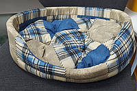 Лежак, подстилка с подушкой для собак и кошек (42*30*12 см)