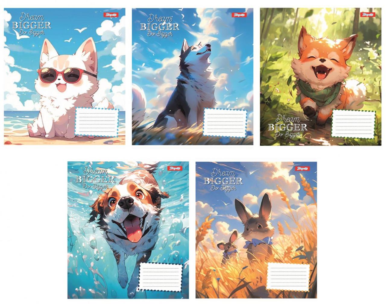 Набір зошитів 12арк. коса лінія 1Вересня Dream bigger, уп.25шт. (766928)