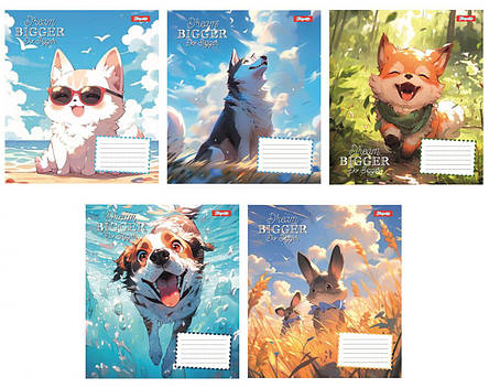 Набір зошитів 12арк. коса лінія 1Вересня Dream bigger, уп.25шт. (766928), фото 1