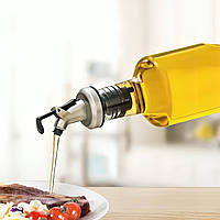 Пробка-носик гейзер дозатор для разлива из бутылки масла уксуса с металлическим носиком 8 см