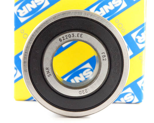 Підшипник 62203 2RS SNR Франція, розмір 17x40x16, фото 2