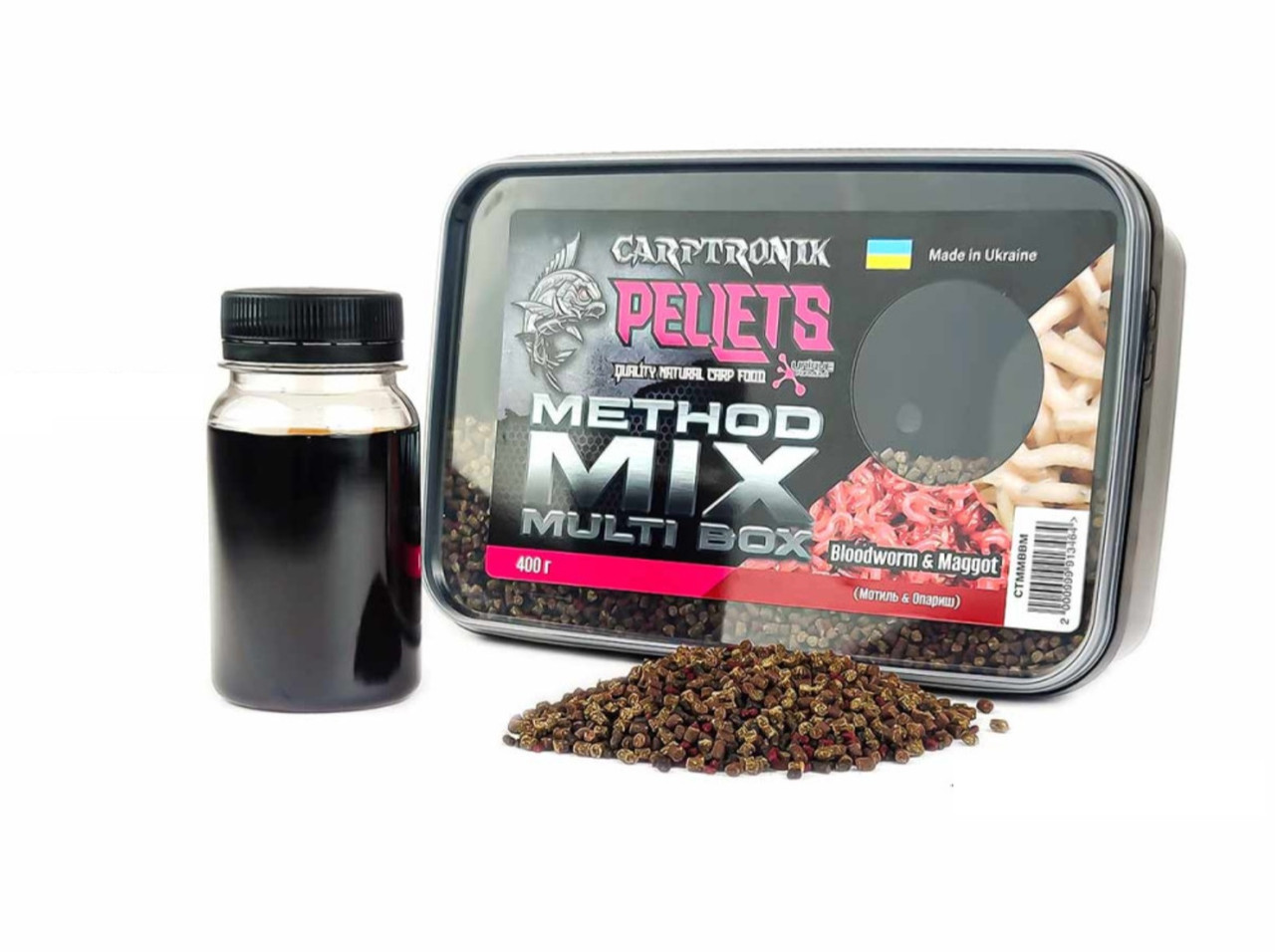 Пелетс Carptronik Method mix Multi Box, 400g (Ліквід Мотиль-Опариш 100g)