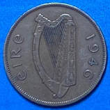 Монета Ірландії 1 пенні 1946-68 рр., фото 2
