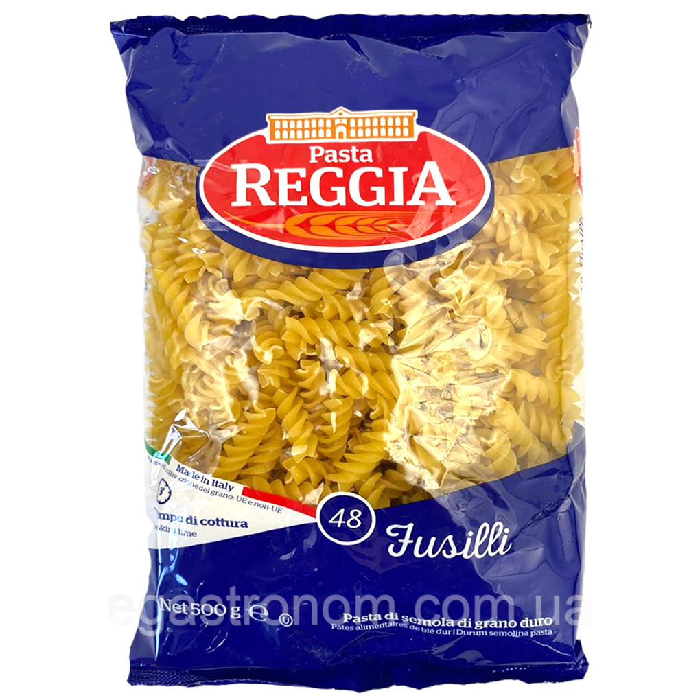 Макарони Реджія №48 Фусілі Reggia Fusilli 500g 24шт/ящ (Код: 00-00004757)
