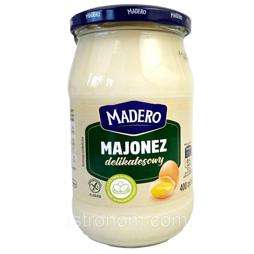Майонез (без глютену) Мадеро Madero wyborny 400g 12шт/ящ (Код: 00-00013922)