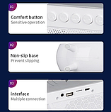 Акумуляторний нічник світильник YN-2209 з Bluetooth колонкою радіо та бездротовою зарядкою для телефону, фото 3