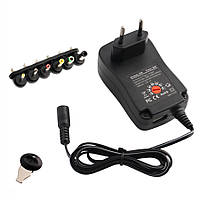 Універсальний блок живлення MANUAL-30W 3-12 V 3,1 A з перехідниками + USB для ноутбука, планшета, телефона