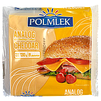 Сир тостовий чеддер Полмлек Polmlek cheddar 130g 26шт/ящ (Код: 00-00014534)
