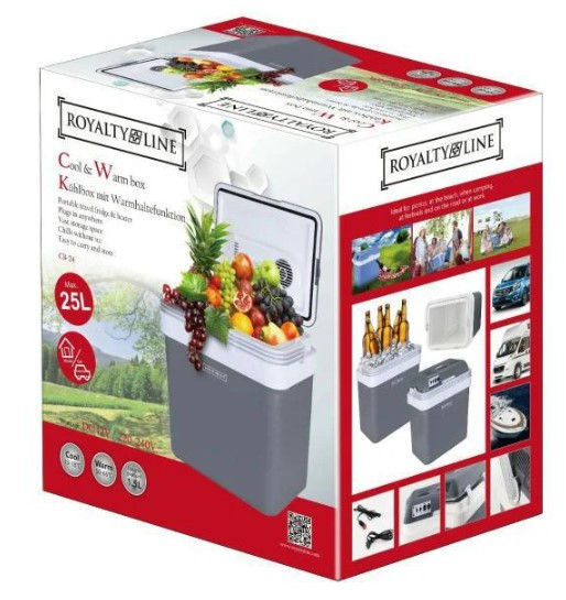 Автохолодильник Royalty Line rl-cb24 grey 25 л 12-220 вт з підтриманням температури