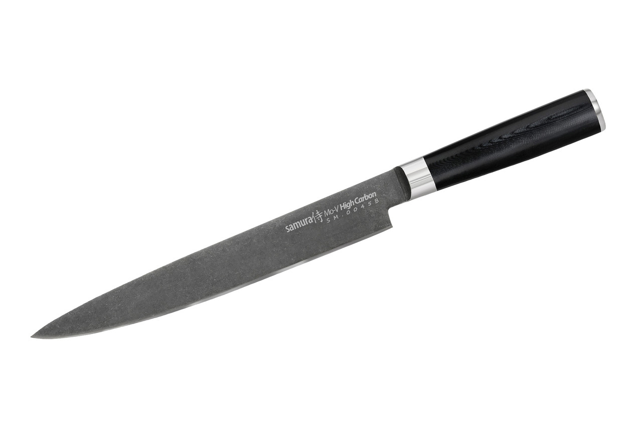 Ніж кухонний для тонкої нарізки, 230 мм, Samura "MO-V Stonewash" (SM-0045B)