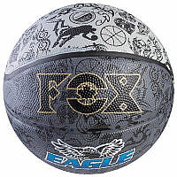 Мяч баскетбольный резиновый FOX Eagle черный