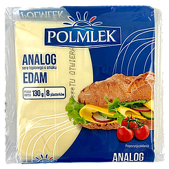 Сир тостовий едем Полмлек Polmiek edam 130g 26шт/ящ (Код: 00-00013101)