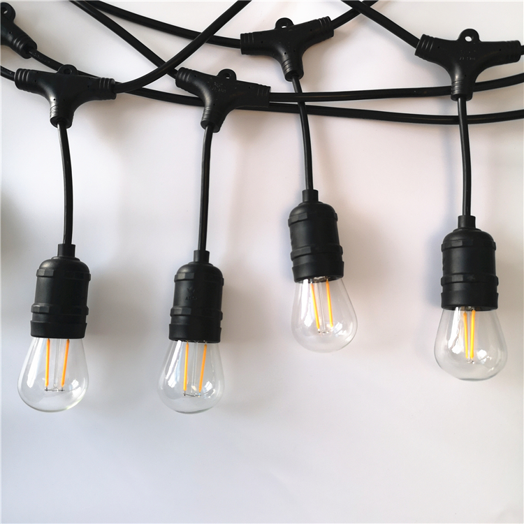 Вулична гірлянда з лампами LED Edison 15 шт., 220V, 15 метрів із перехідником