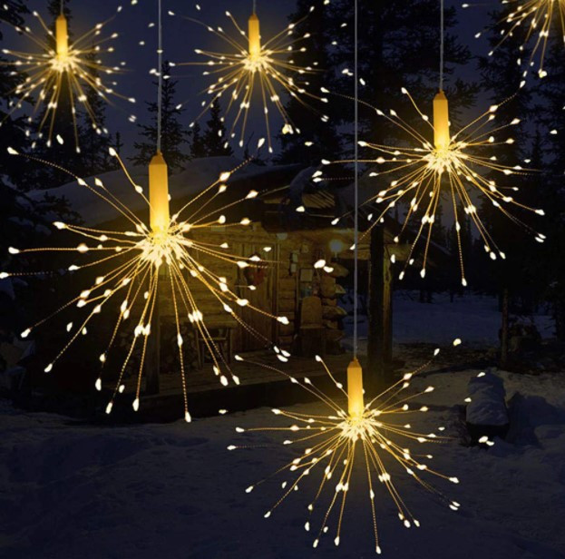 Різдвяна підвісна гірлянда Феєрверк 450 led, 5 гілок