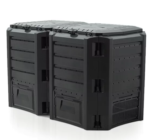 Компостер садовий 800L Чорний модульний 2-сегментний 1350 x 719 x 826mm дачний для саду компостний бак, фото 1