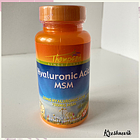 Thompson Hyaluronic Acid with MSM Гіалуронова кислота з МСМ, 30 капсул