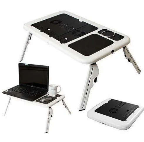 Стіл-підставка для ноутбука E-Table з охолодженням і регулюванням нахилу та висоти