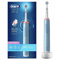 Электрическая зубная щетка Oral-B PRO3 3000 D505-513-3-Sensitive-Blue голубая Отличное качество