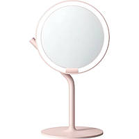 Зеркало для макияжа Xiaomi Amiro Mini 2S круглое портативное с подсветкой аккумуляторное USB Розовый