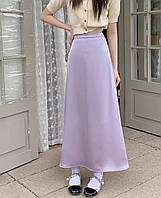 Стильная трендовая длинная юбка на резинке высокая посадка шелк армани в расцветках размеры 42-44 46-48 50-52