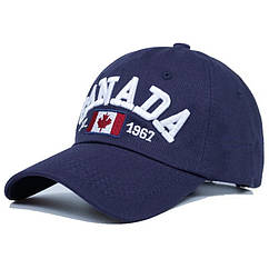 Кепка Бейсболка Canada (94) з вигнутим козирком Синя, Унісекс WUKE One size