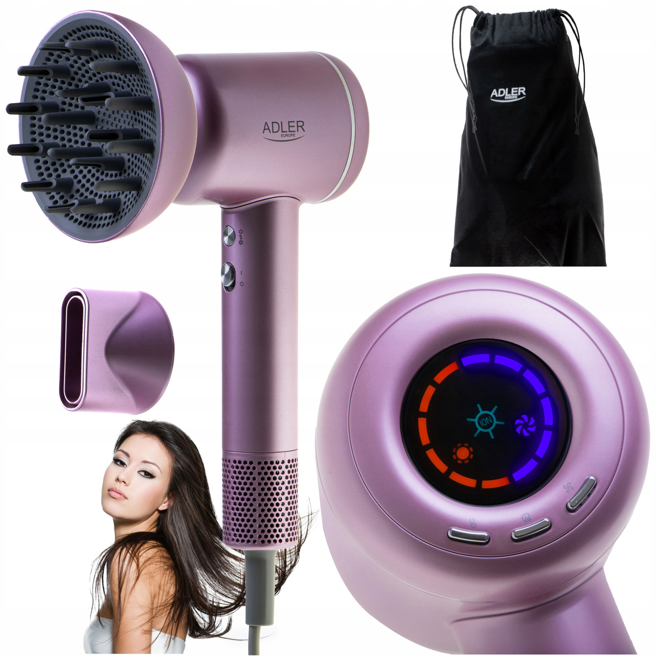Фен Adler AD 2270 pink