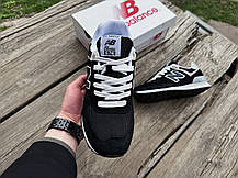 Чоловічі кросівки New Balance 574 чорні з білим, фото 5