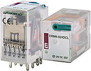 ERM4-024DCL Проміжне реле з LED індикатором 24VDC 4C/O 6A під цоколь