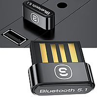 Мини Bluetooth адаптер USB для компьютера, Bluetooth 5,1 / Блютуз адаптер для пк / Блютуз модуль для пк