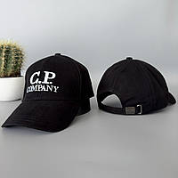 C.P. Company кепка бейсболка хлопковая мужская женская с фиксацией сп компани черная