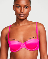 Бюстгальтер Victoria's Secret Smooth Logo Embroidery Lightly Lined Balconette Bra Розовый 36B