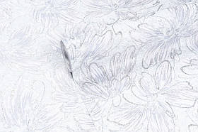 Метрові шпалери з квітами вінілові на флізеліні Vinil Pure DHL-1652/5 сіро-бузковий (1,06х10,05 м)