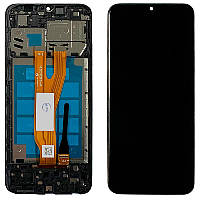 Дисплей Samsung Galaxy A03 Core A032F (тройной шлейф) + тачскрин (оригинал Китай с рамкой)
