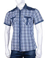 Мужская хлопковая рубашка с джинсовыми вставками Hetai