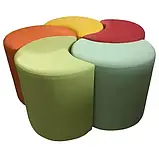 Пуф дитячий BNB Півмісяць темно-сірий (Колір: Флай 8833). Для садочка, шкоди, кімнати відпочинку, магазина дитячого одягу / взуття, фото 2