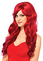Хвиляста перука з косим чубчиком Leg Avenue Long Wavy Wig 68 см, червона SO9092