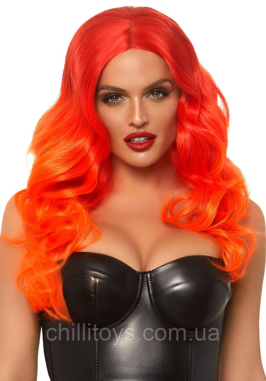 Руда перука омбре Leg Avenue Ombre long wavy wig, довга, локони, 61 см SO7938