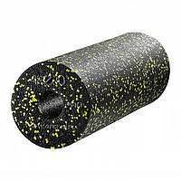 Массажный ролик (валик, роллер) гладкий 4FIZJO EPP PRO+ 45 x 14.5 см 4FJ0089 Black/Yellow