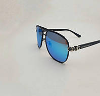 Мужские солнцезащитные очки авиаторы, стильные, спортивные, зеркальные, черные очки с поляризацией