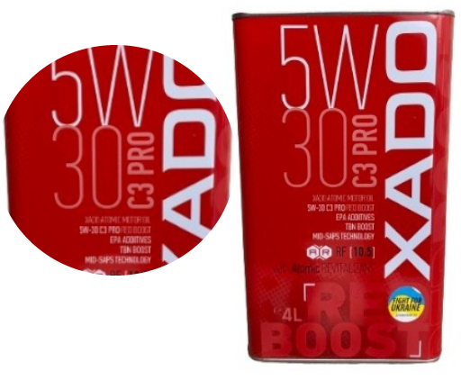 Моторна олива XADO Atomic Oil 5W-30 C3 Pro Red Boost 4 л (ХA 20268)