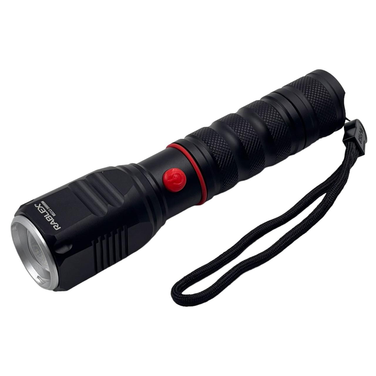 Фонарь ручной RB-212 (ЗП 220V/ЗП 12V/zoom/1х18650/касета 3хААА/3р/Ø3,5см) 15см