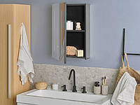 Навісна дзеркальна шафа для ванної кімнати зі світлодіодами 40 х 60 см Чорний CAMERON