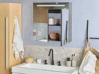 Навісна дзеркальна шафа для ванної кімнати зі світлодіодом 60 x 60 см Чорний JARAMILLO