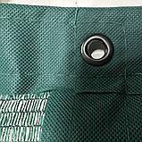 Затіняюча сітка АгроКремінь 65% з люверсами для захисту рослин від сонця 4х5 м Зелений, фото 3