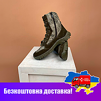 Берцы летние тактические мужские пиксель олива с замком Military Boots ВСУ армейская обувь военные кордура