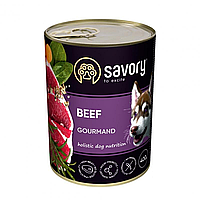 Консервы для собак Сейвори Savory Dog Gourmand с говядиной, 400 г