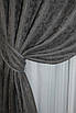Комплект (2шт. 1,5х2,5м.) штор на люверсах, льон мармур, "Pavliani ХО". Колір сіро-коричневий. Код 1267ш 37-0100, фото 4