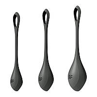 Набір йоні намистин Satisfyer Yoni Power 2 Black, діаметр 2-2,5-3см, маса 22-44-73 г SO5550